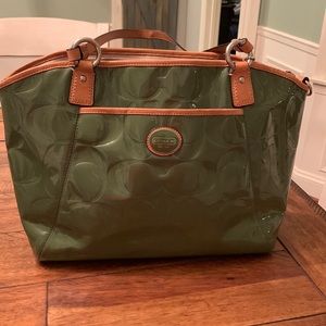 Coach Green Shoulder Bag